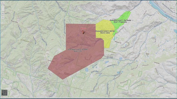 Evacuations dropped to Level 1 advisories for Beehive Fire