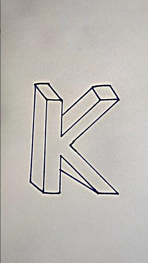 3d k drawing #3ddrawing #art #shorts