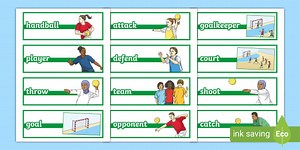 Handball Word Cards