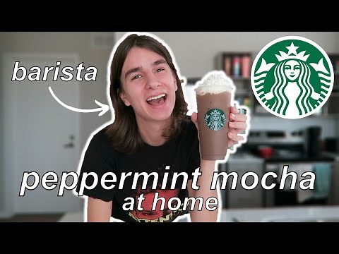 How To Make A Starbucks Peppermint Mocha At Home// by a barista