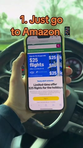 Amazon $25 flights deal for students