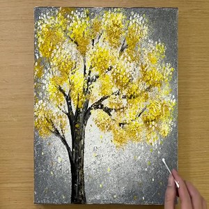 49K views · 677 reactions | Easy way to draw a tree / Acrylic painting technique | Painting | Facebook