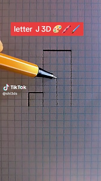 How to Draw a 3D Letter J: Easy Illusion Art Tutorial 🎨