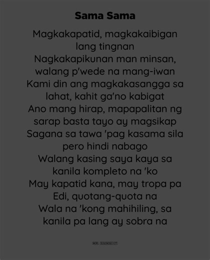 Sama sama | #lyrics #fypシ #riomalyrics