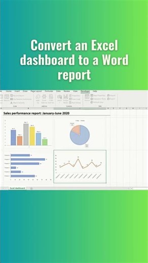 Convert an Excel dashboard to a Word report, in minutes! #excelautomation #exceldashboard