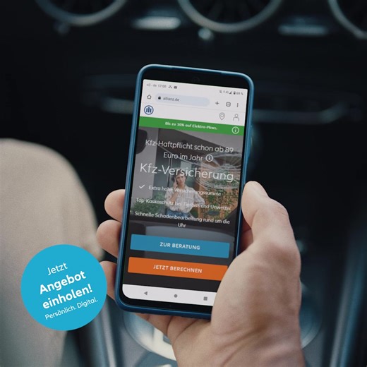 Gerne unterwegs? 🚗 Die Allianz Online-Kfz-Versicherung mit Top-Service. Angebot einholen und immer nice und easy fahren! | Allianz Deutschland