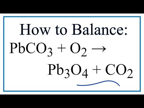 How to Balance PbCO3 + O2 = Pb3O4 + CO2