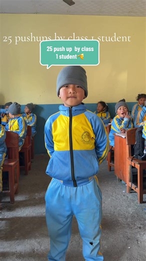 Push Up Challenge by Class 1 Student: Can You Keep Up?