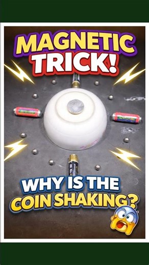 Why Is This Coin Shaking? 🤯 Magnetic Science Trick!