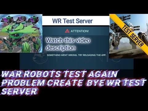 How to solve WR TEST server problem | problem solved today 😮 War Robots Test Server || Description 👇