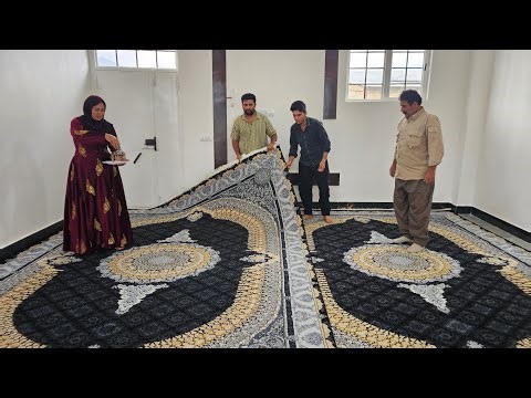 Buying carpet for the house and getting ready to start living in a new home.