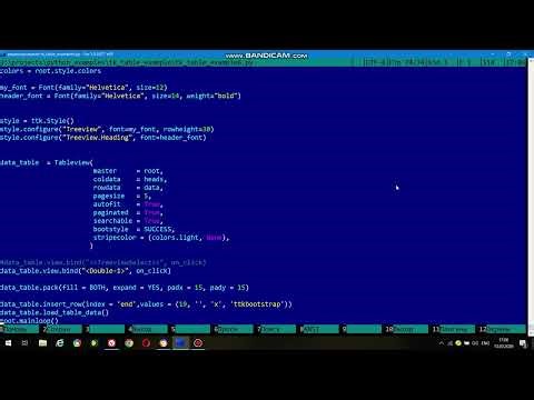 TKInter ttkbootstrap tableview. частина 3.