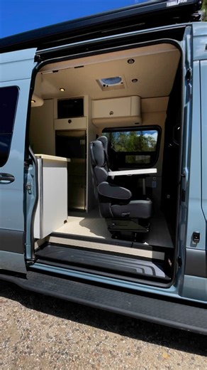 Automotive Designs and Fab on Instagram: "One of our favorite Sprinter 170 builds is the Jackson Van Conversion. It features our TriMax bed layout, seating for four, a full appliance stack, and an open, versatile design that matched exactly what the customer wanted. A perfect balance of function, comfort, and space."