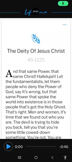 49-1225 The Deity Of Jesus Christ Jeffersonville IN Branham Tabernacle https://branham.org/en/messagestream/ENG=49-1225