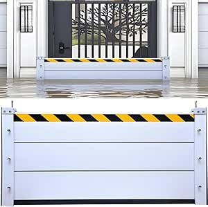 Home & Garage Flood Barrier - Reusable, Removable Temporary Water Barrier for Outdoor Flood Protection H 47.2in/L 5FT
