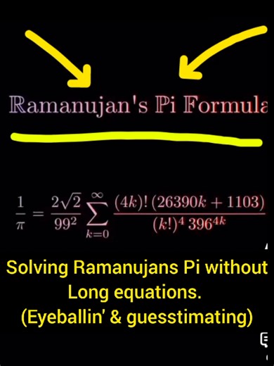 Solving Ramanujan's Pi Formula Quickly Without Long Equations
