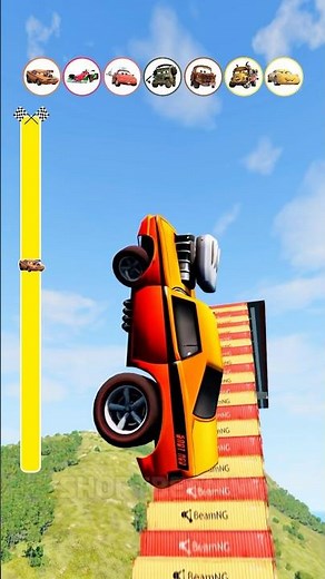 Containers VS Pixar Cars 🚀 #beamngdrive