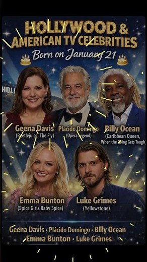 Today Celebrity Birthdays | Hollywood + American TV Stars (Jan 21)