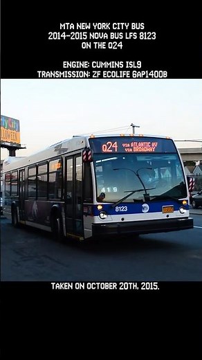 2014-2015 Nova Bus LFS 8123 On The Q24 #mtabus #nycbus #nyc #newyorkcity #bus #transit #metro