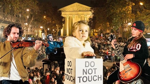 The BIGGEST Flashmob Ever: Carol of the Bells with 100 Musicians in Paris!!