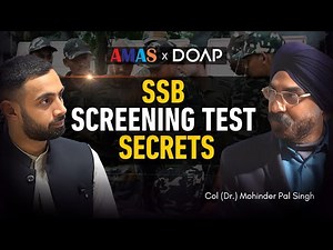 How to Clear SSB Screening | Col. MP Singh Shares Insider Truths | SSB Series Ep 1