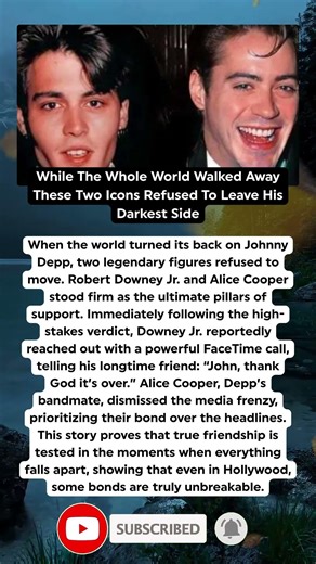 Johnny Depp Reveals The Only 2 Friends Who Didn’t Abandon Him