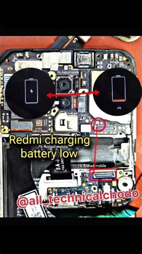 Redmi phone charging battery low issue #charging #battery #low #repair #redmi #batterie #shorts