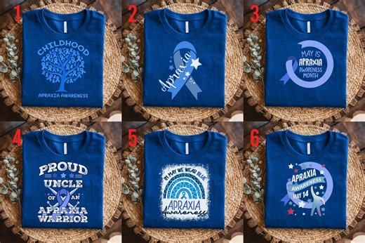 Apraxia Awareness Shirt: Blue Ribbon Speech Pathology Support Warrior Graphic Tee JCMT04 - Etsy