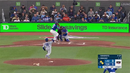 Jesús Sánchez grounds out, second baseman Alex Freeland to first baseman Freddie Freeman.