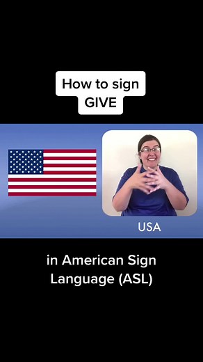 How to sign GIVE in #ASL (American Sign Language) #signlanguage