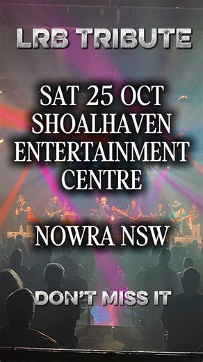 THIS SATURDAY celebrate 50 years of Little River Band with a powerhouse tribute! 🎸 50th Anniversary Tribute to The Little River Band - The Greatest Hits Tour 📅 Sat 25 Oct, 7.30pm 👉 https://bit.ly/LRBShoalhaven | Shoalhaven Entertainment Centre (SEC)