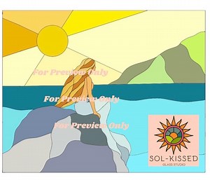 Mermaid Stained Glass Pattern - Etsy