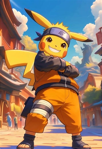 ピカチュウとナルトの夢のコラボレーション