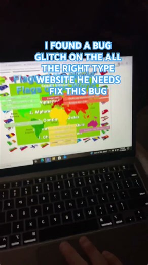 I did found a bug glitch from alltherighttyoe.ca (while on using MacBook Air intel)
