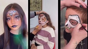 Halloween Makeup - Halloween Family Face Painting Kit Face Body Paint for Adult and Kids, All in 1 Halloween Makeup Set Face Paint with Fake Blood for Halloween Party Supplies