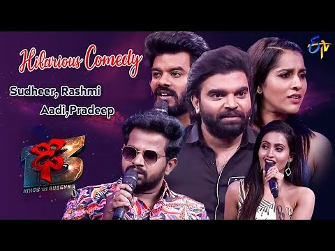 Sudheer,Rashmi,Hyper Aadi, Deepika & Pradeep | Funny Comedy | Dhee 13 | Kings vs Queens | ETV Telugu