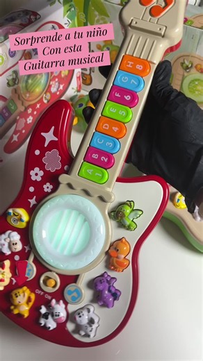 Sorprende a tu niño con esta Guitarra musical de jirafa, aprendizaje del abecedario, luz y sonido, instrumento musical interactivo para niños de 3 años en adelante, melodía de sonidos de animales, regalo navideño. #guitarramusical #guitarraparaniños #regaloparaniños #sorprendeatuniño #regalosparaniños