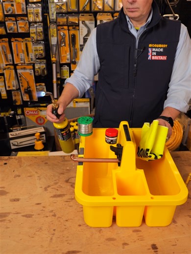 Cooling down a freshly soldered joint 👇 After soldering copper pipe, a damp sweat cloth can be used to cool the joint more quickly. The Monument Sweat Cloth is designed for use during soldering work. Simply dampen it, wring it out, and apply it to the joint. Shown here alongside the Monument Sweatbox as part of a typical soldering setup. Part of our Soldering & Brazing bundle available on TikTok Shop. #plumbing #tools #soldering #monumenttools #madeinbritain