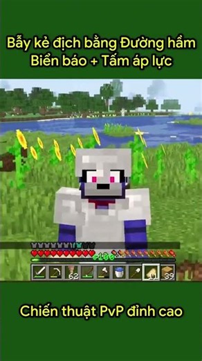 Tư duy làm bẫy đường hầm hạ người chơi thật đáng sợ | Minecraft |