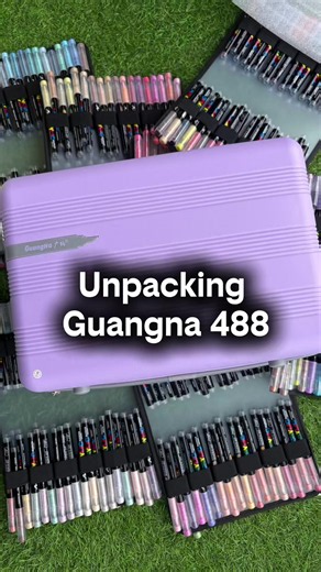 8 kg of markers 🤫 #unpacking #guangna488 #acrylicmarkers #artsupplies #coloringbook