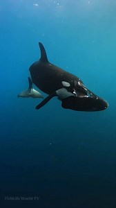 An Orca Devours A Sunfish In The Deep Blue." 🐋😱😱😱 . . #killerwhale #orca #orcawhale #sunfish #FishLifeWorldTV | FishLife world TV