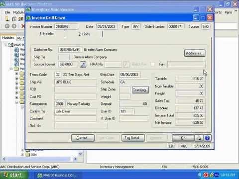 Inventory Management Module for Sage MAS 90 and MAS 200 [DEMO]