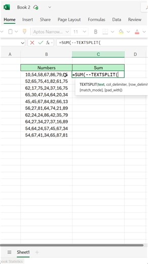 Sum tricks in Excel 😀 #exceltips #exceltricks #exceltutorial #Excel | computernotion