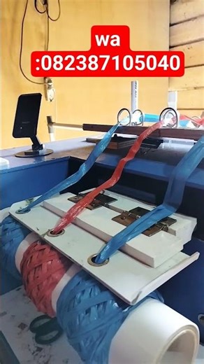 3568 !! Raffia rope winding machine with 3 rolls in one go and equipped with an automatic timer !!