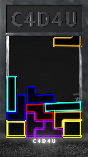 Softbody Tetris V10 NEON #Shorts