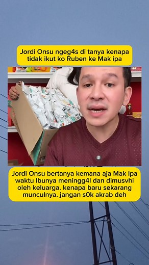 2.2M views · 25K reactions | Jordi Onsu 4kui tidak kenal Mak Ipa. Jangan s0k akrab. #reelsviral #virals #reelsfb #beritaseleb #Jordionsu #inspirasi #Trending #Artis #fypシ゚viralシ #fypシ゚ #fatra | Fatraa | Facebook