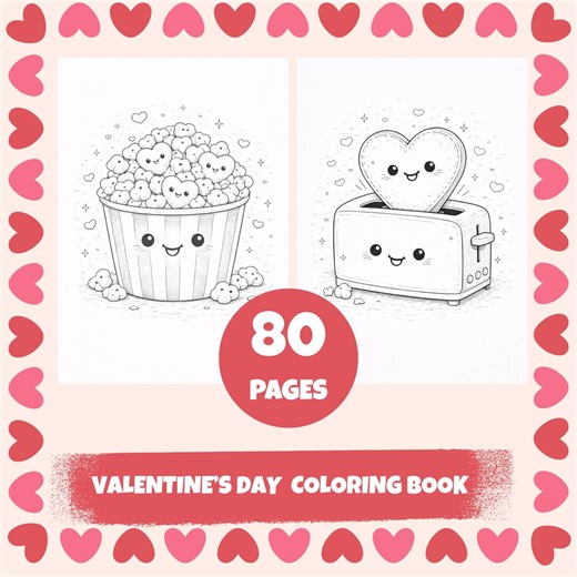 Valentines Coloring Pages for Kids, Valentines Coloring Book, Valentines Coloring Sheets, Kids Valentine Activities, Printable Valentines - Etsy