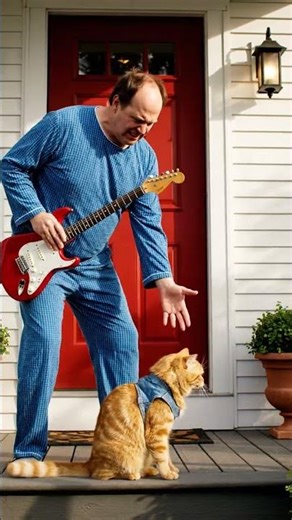 Cat Rocks Out Until Owner Says NO!