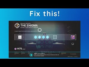 How to Fix "Reshaping the Enigma Quest" Error on Destiny 2 | Reshaping the Enigma Quest Bug