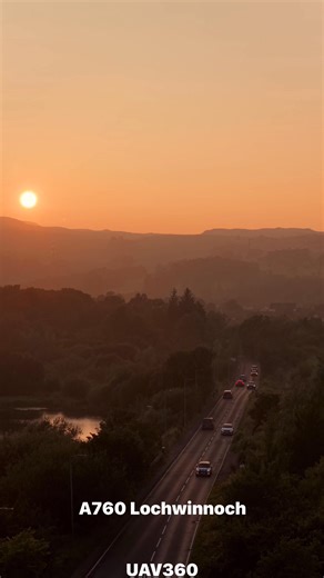 2.8K views · 26 reactions | The A760 at The RSPB Centre at Lochwinnoch. The sun setting over the Muirshiel Hills adds a lovely calming tone to this shot. Barr Loch on the left and Castle Semple Loch sits on the right. | UAV360 | Facebook